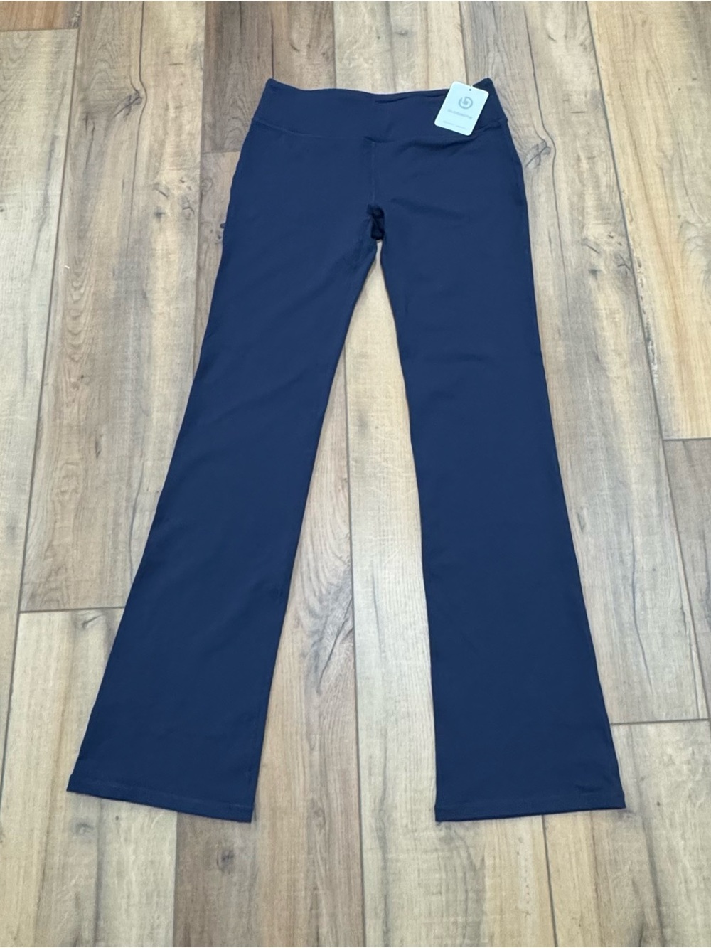 Women's Navy Flare Yoga Jeans - Stretch Flare Leg